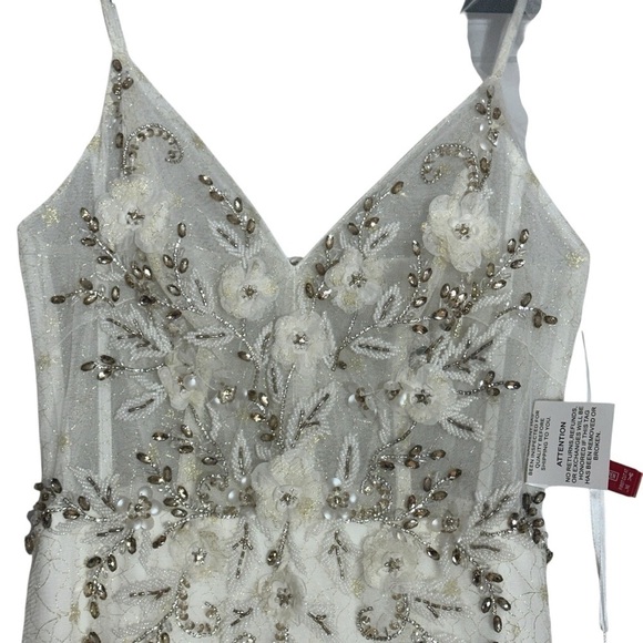 Mac Duggal Style 50666 White & Gold Embellished Mermaid Gown Women’s US 6 - Picture 5 of 11